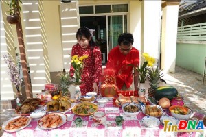 Đậm đà hương vị Tết ở một gia đình Thái - Việt