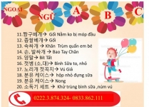 Đồ dùng trẻ em trong tiếng Hàn Quốc